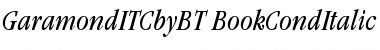 Download ITC Garamond Book Condensed Italic Font Title Preview