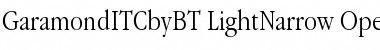 Download ITC Garamond Light Narrow Font Title Preview