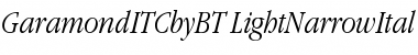 Download ITC Garamond Light Narrow Italic Font Title Preview