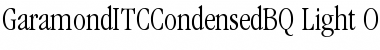 Download Garamond ITC Condensed BQ Font