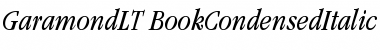 Download ITC Garamond LT Book Condensed Italic Font Title Preview