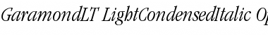 Download ITC Garamond LT Light Condensed Italic Font Title Preview