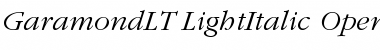 Download ITC Garamond LT Light Italic Font Title Preview