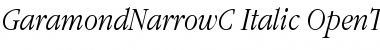 Download GaramondNarrowC Italic Font