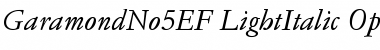 Download GaramondNo5EF-LightItalic Regular Font
