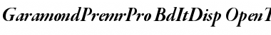 Download Garamond Premier Pro Bold Italic Display Font