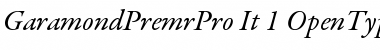 Download Garamond Premier Pro Italic Font