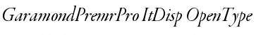 Download Garamond Premier Pro Italic Display Font