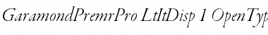Download Garamond Premier Pro Light Italic Display Font