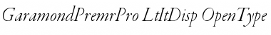 Download Garamond Premier Pro Light Italic Display Font