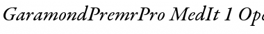 Download Garamond Premier Pro Medium Italic Font