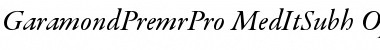 Download Garamond Premier Pro Medium Italic Subhead Font