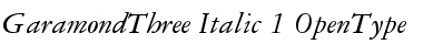Download Garamond Three Italic Font