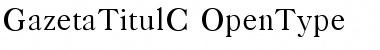 Download GazetaTitulC Regular Font Title Preview