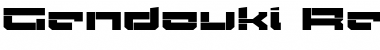 Download Gendouki Regular Font Title Preview