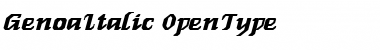 Download GenoaItalic Regular Font Title Preview
