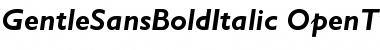 Download Gentle SansBoldItalic Font Title Preview