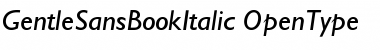 Download Gentle SansBookItalic Font Title Preview