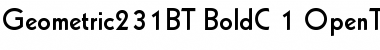Download Geometric 231 Bold Font Title Preview