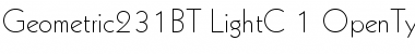 Download Geometric 231 Light Font Title Preview