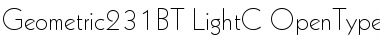 Download Geometric 231 Light Font Title Preview