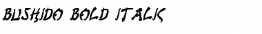 Download Bushido Bold Italic Bold Italic Font Title Preview