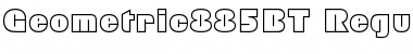 Download Geometric 885 Regular Font Title Preview