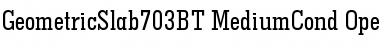 Download Geometric Slabserif 703 Medium Condensed Font Title Preview