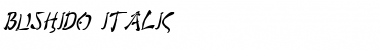 Download Bushido Italic Italic Font Title Preview