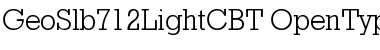 Download GeoSlb712LightC BT Regular Font Title Preview