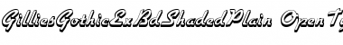 Download Gillies Gothic Ex Bd Shaded Plain Font Title Preview