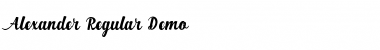 Download Alexander Reguler Demo Regular Font Title Preview