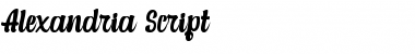 Download Alexandria Script Medium Font Title Preview