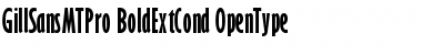 Download Gill Sans MT Pro Bold ExtCond Font Title Preview