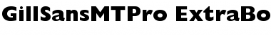 Download Gill Sans MT Pro ExtraBold Font Title Preview
