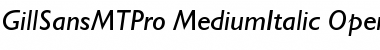 Download Gill Sans MT Pro Medium Italic Font Title Preview
