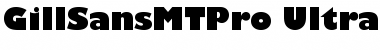 Download Gill Sans MT Pro UltraBold Font Title Preview