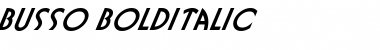 Download Busso BoldItalic Font Title Preview