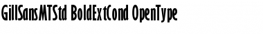 Download Gill Sans MT Std BoldExtCond Font Title Preview