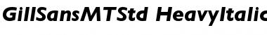 Download Gill Sans MT Std Heavy Italic Font Title Preview
