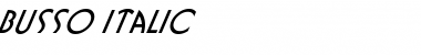 Download Busso Italic Font Title Preview