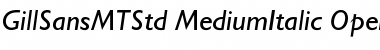 Download Gill Sans MT Std Medium Italic Font Title Preview