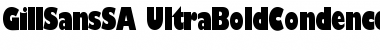 Download GillSansSA-UltraBoldCondenced Regular Font Title Preview