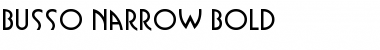 Download Busso Narrow Bold Font Title Preview