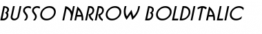 Download Busso Narrow BoldItalic Font Title Preview