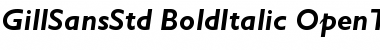 Download Gill Sans Std Bold Italic Font Title Preview