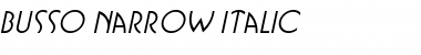 Download Busso Narrow Italic Font Title Preview