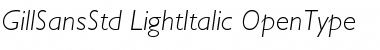 Download Gill Sans Std Light Italic Font Title Preview