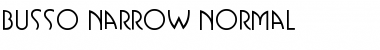 Download Busso Narrow Normal Font Title Preview