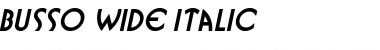 Download Busso Wide Italic Font Title Preview